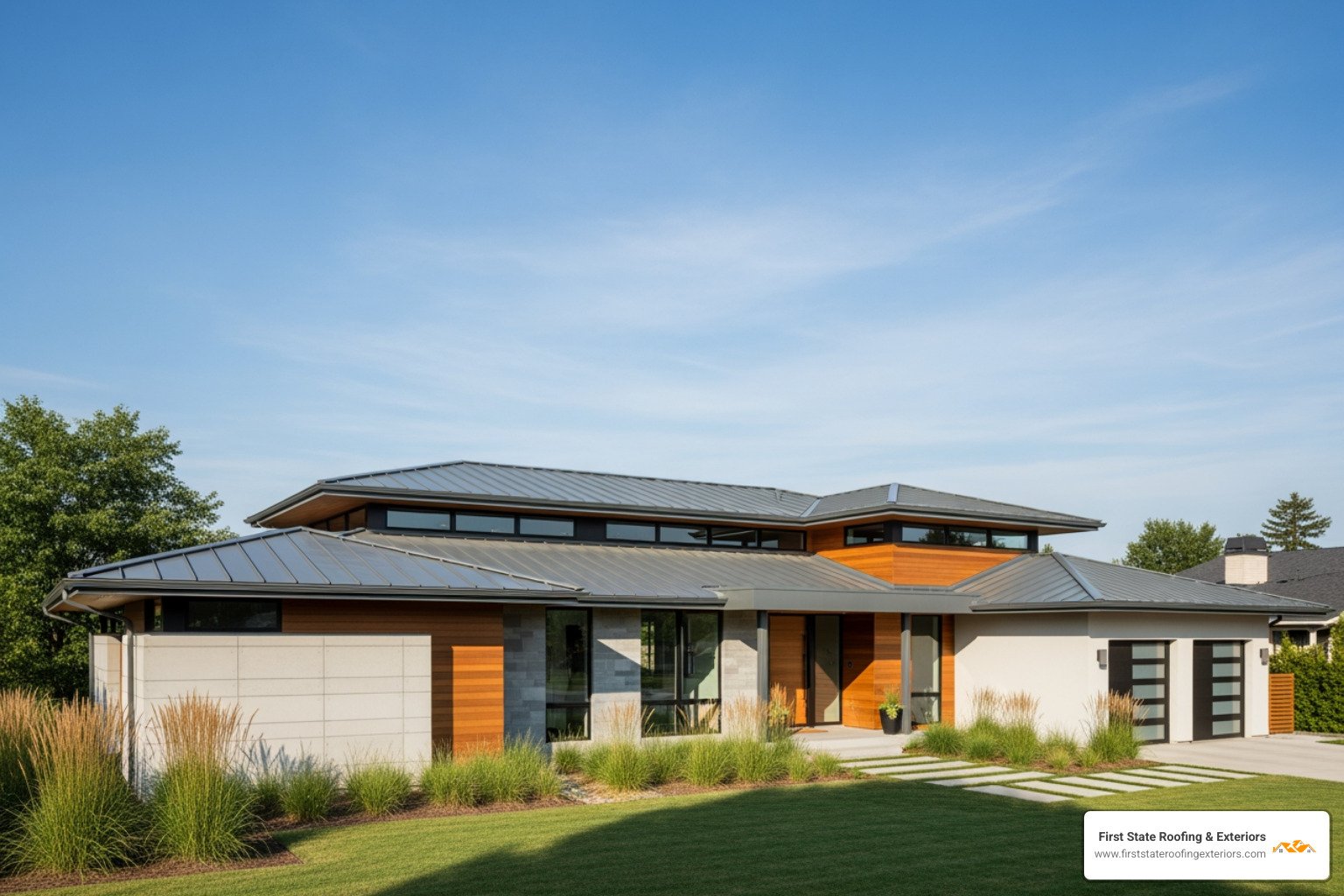 dove gray metal roof