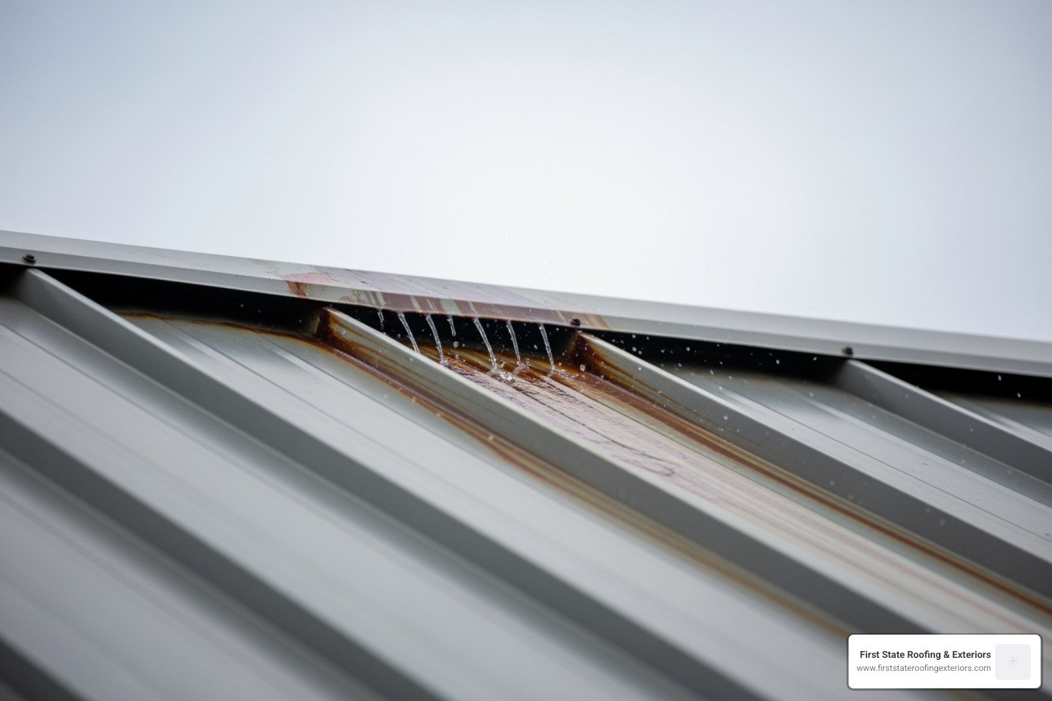 metal roof ridge cap leaking